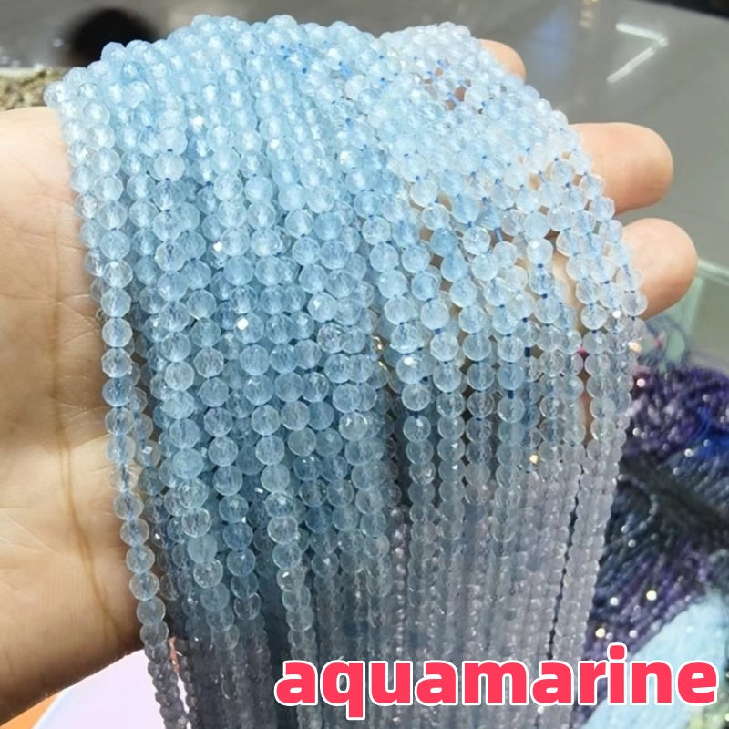 3-5mm Natural Mini gemstone Crystal Beads faceted beads (38-39cm)/stand DIY Tiny crystal amethyst rose quartz garnet lilac lavender prtidot clear quartz aquamarine small beads
