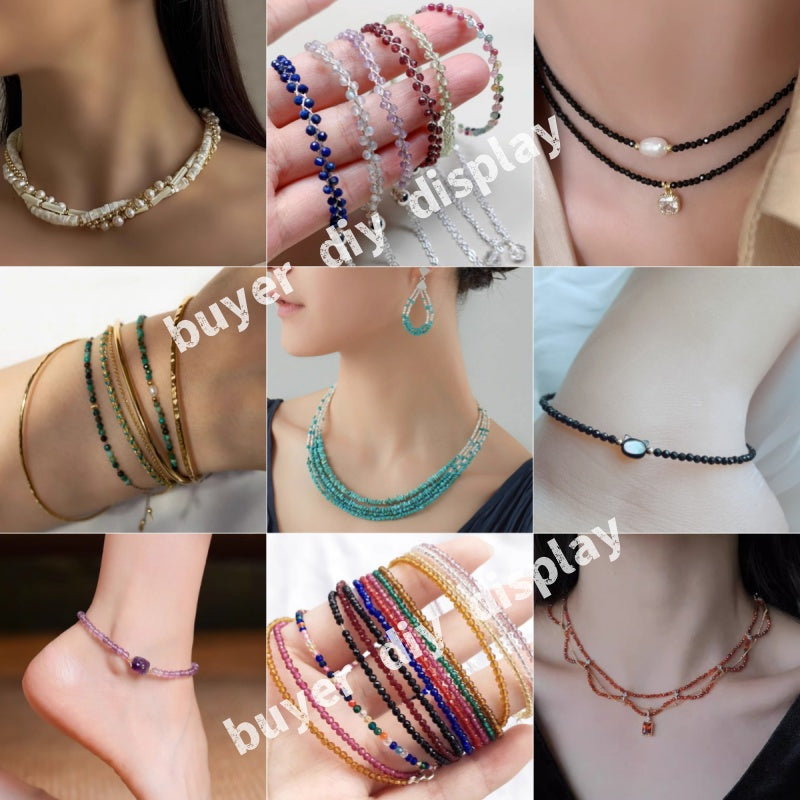 3-5mm Natural Mini gemstone Crystal Beads faceted beads (38-39cm)/stand DIY Tiny crystal amethyst rose quartz garnet lilac lavender prtidot clear quartz aquamarine small beads