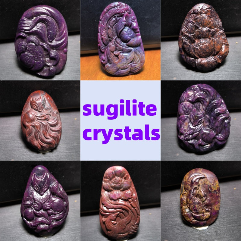 sugilite crystals Natural crystal pendant rare gemstone purple pendant gift for woman mom