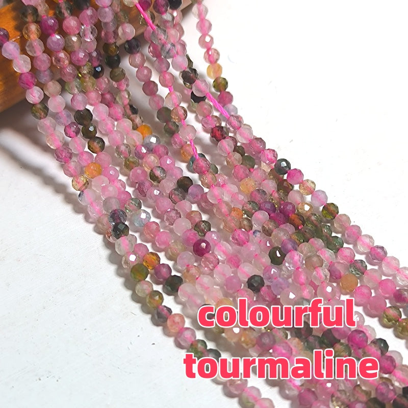 3-5mm Natural Mini gemstone Crystal Beads faceted beads (38-39cm)/stand DIY Tiny crystal amethyst rose quartz garnet lilac lavender prtidot clear quartz aquamarine small beads