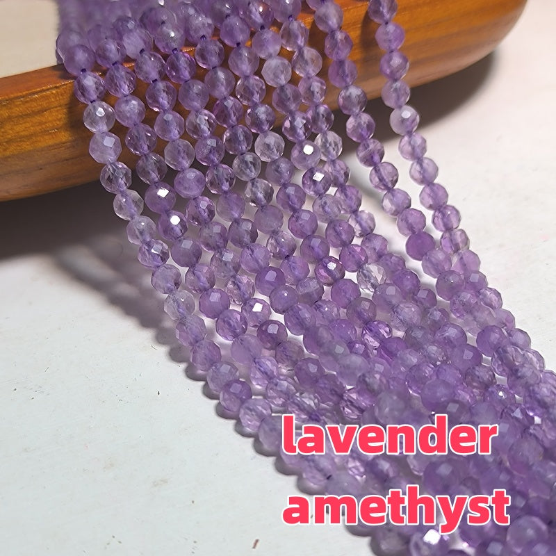 3-5mm Natural Mini gemstone Crystal Beads faceted beads (38-39cm)/stand DIY Tiny crystal amethyst rose quartz garnet lilac lavender prtidot clear quartz aquamarine small beads