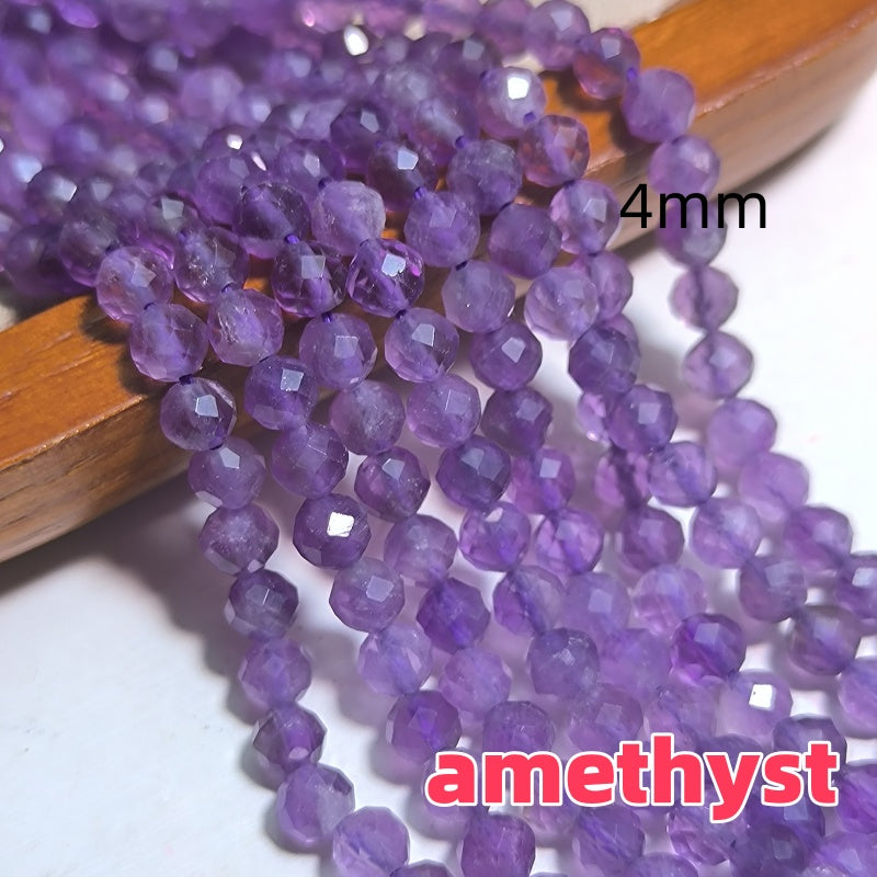 3-5mm Natural Mini gemstone Crystal Beads faceted beads (38-39cm)/stand DIY Tiny crystal amethyst rose quartz garnet lilac lavender prtidot clear quartz aquamarine small beads