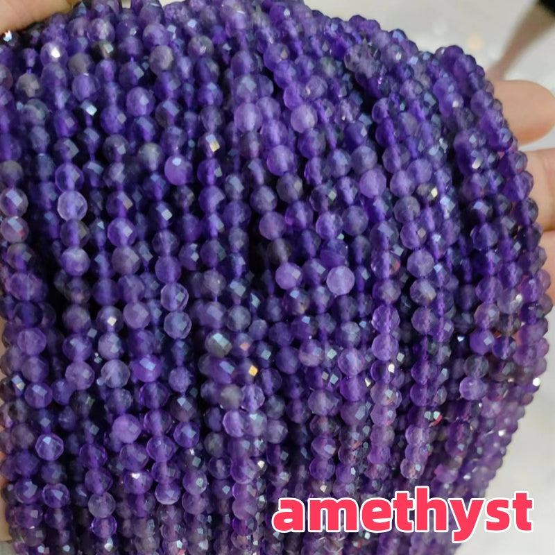 3-5mm Natural Mini gemstone Crystal Beads faceted beads (38-39cm)/stand DIY Tiny crystal amethyst rose quartz garnet lilac lavender prtidot clear quartz aquamarine small beads